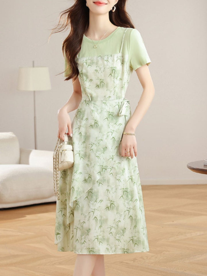 Mint Green Floral Dress
