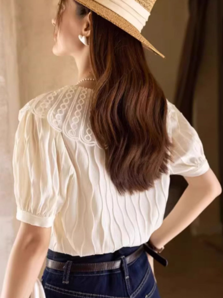 Retro Doll collar chiffon Blouse