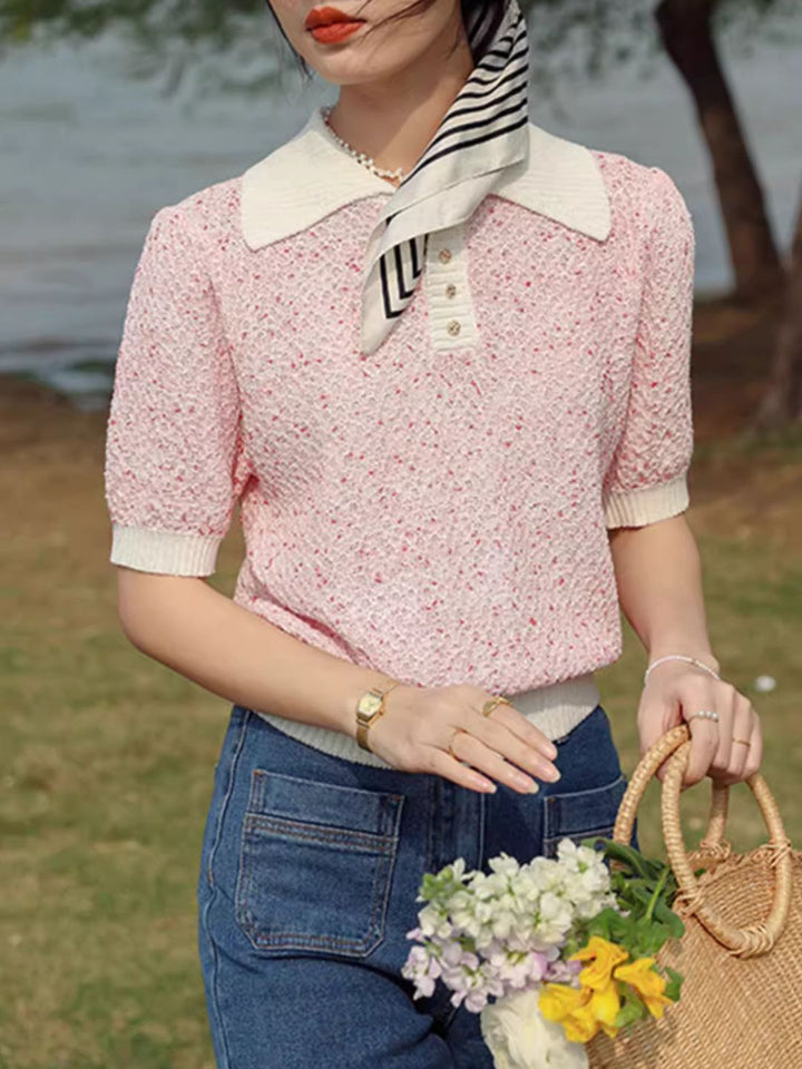 POLO Collar  Short Sleeves