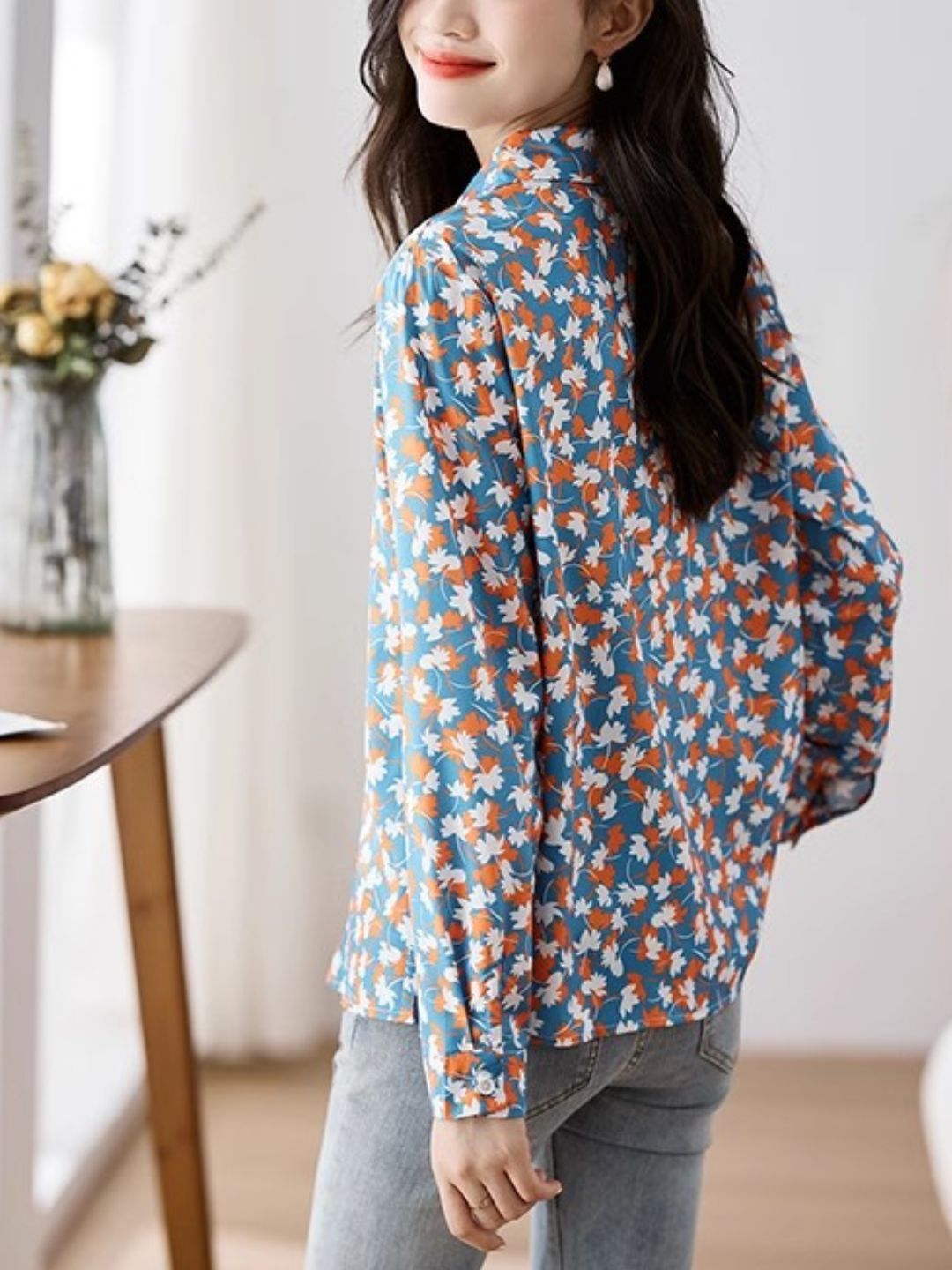 Vintage Maple Leaf Print Shirt