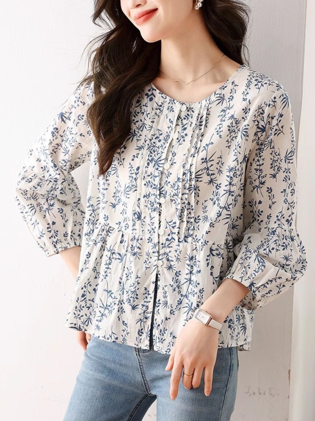 Printed Chic Shirt Top