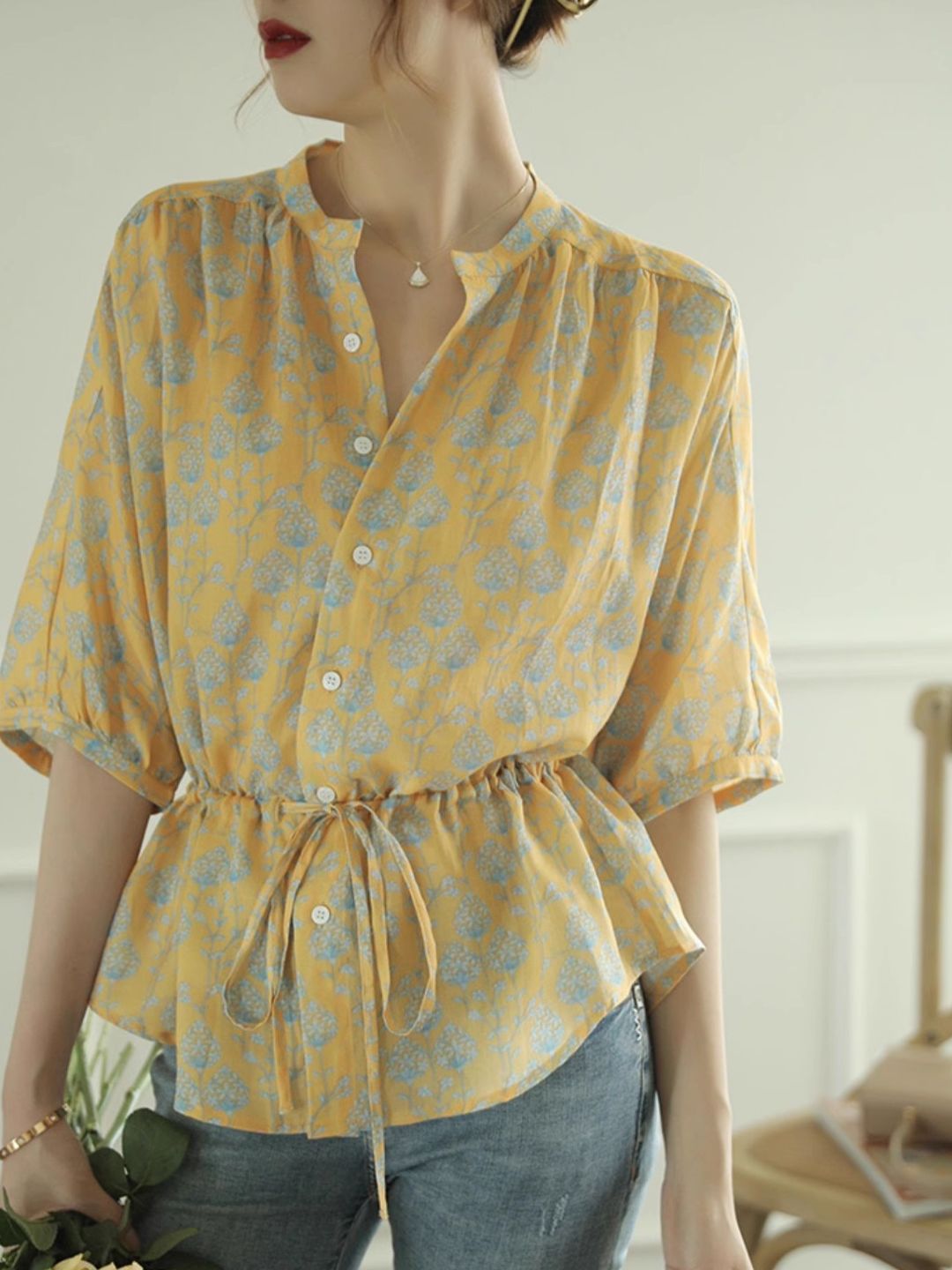 Drawstring Waist Shirt