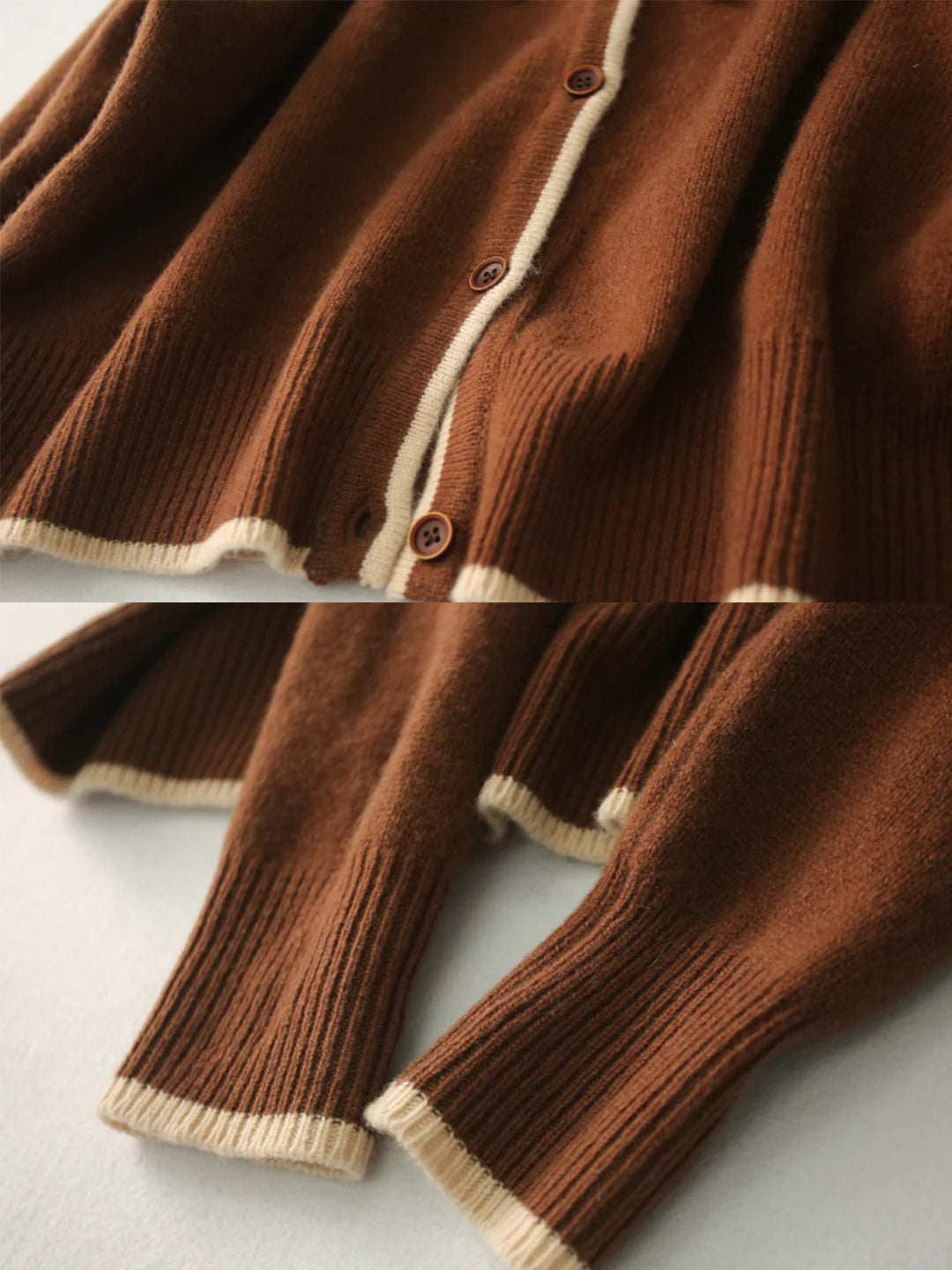 Vintage Crew Neck knitted Cardigan