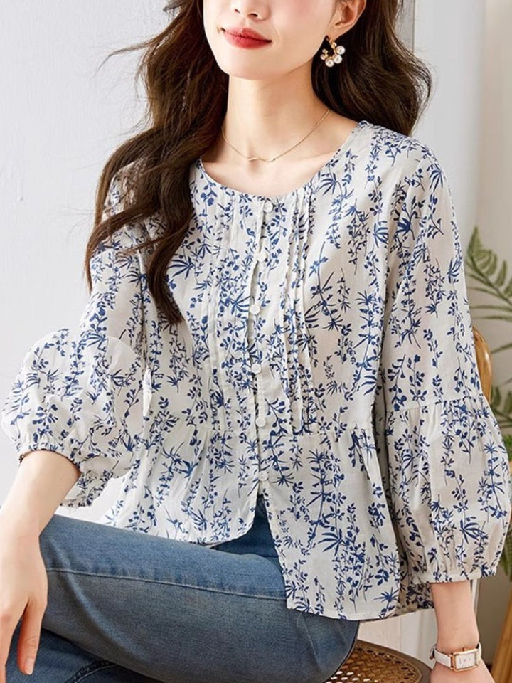 Printed Chic Shirt Top