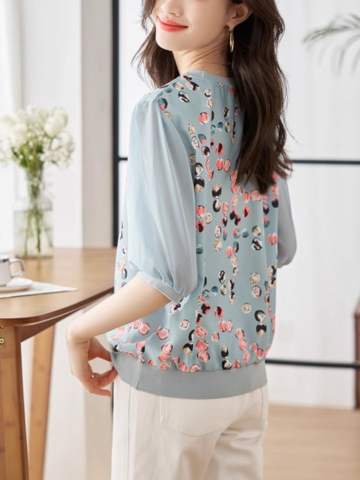 Crew Neck Printed Top