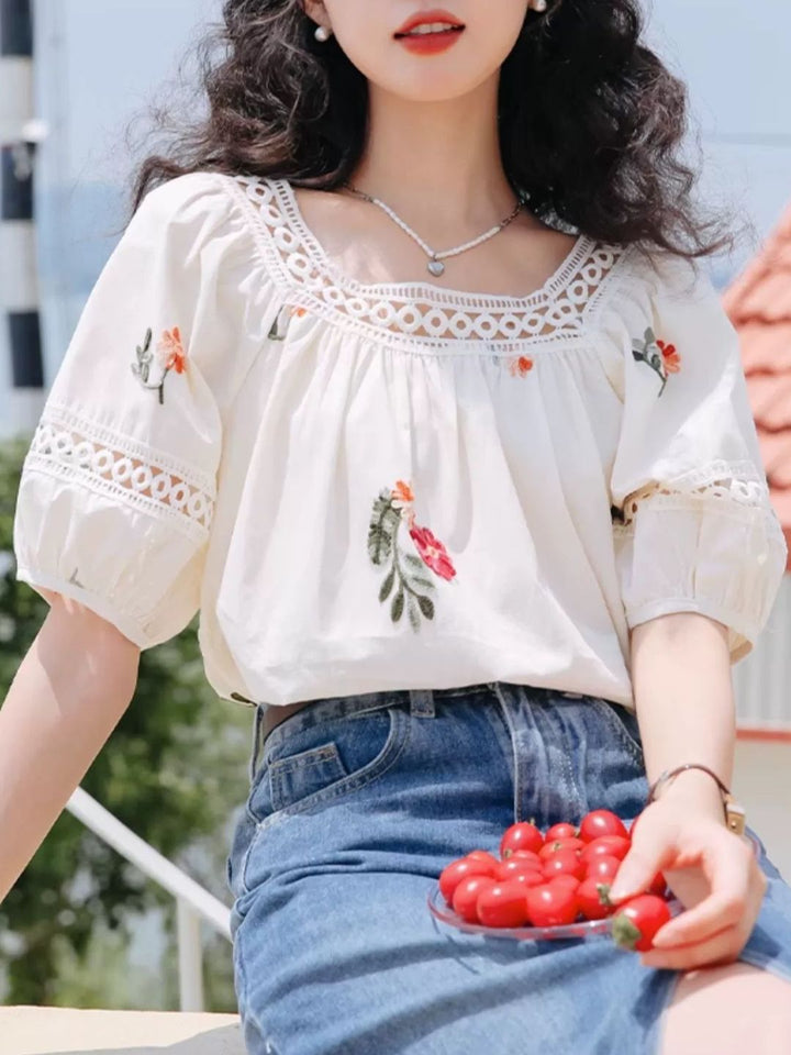 One Shoulder Loose Short Sleeve