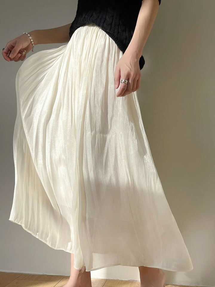 Temperament Mesh Skirt - White