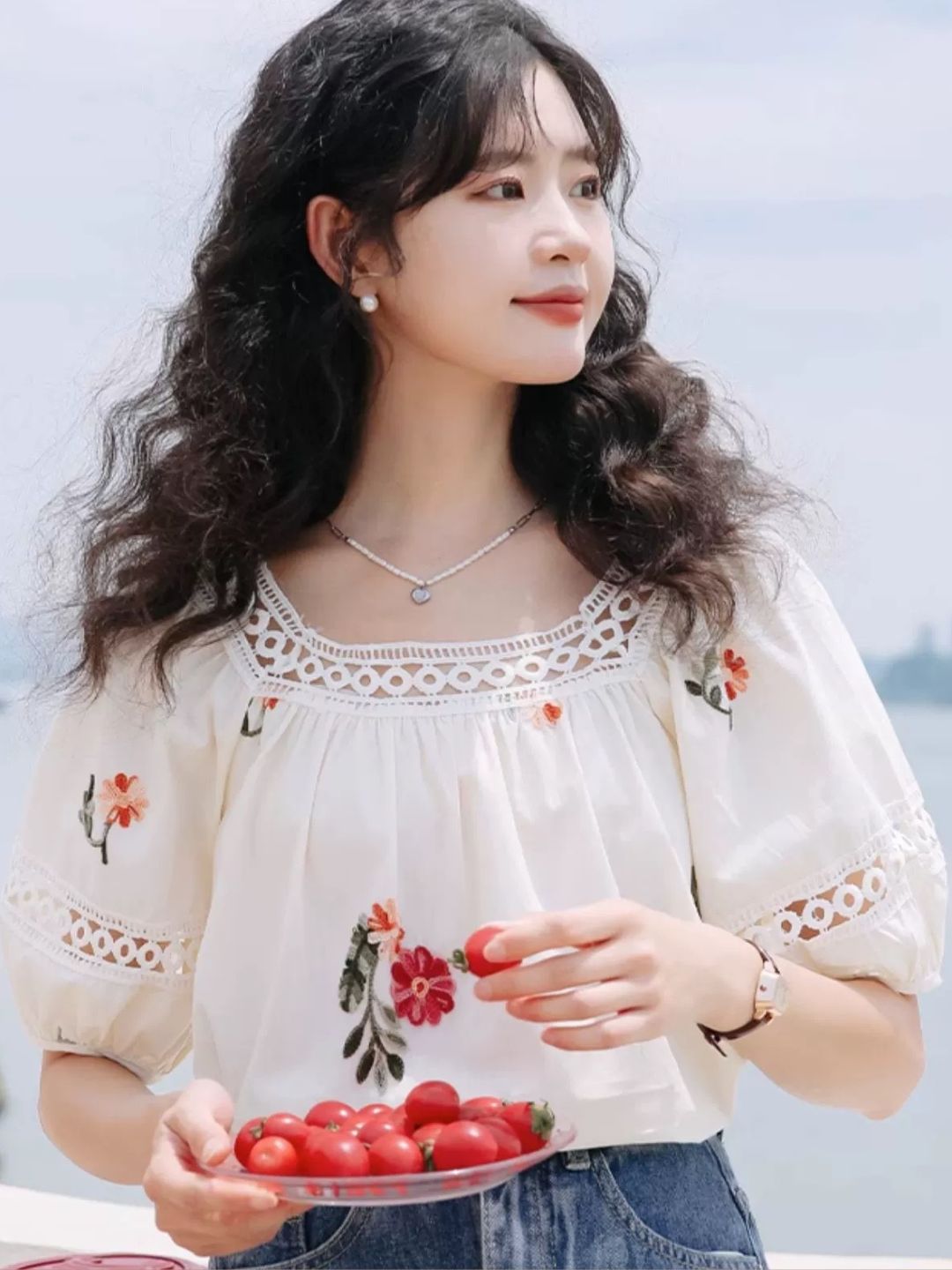 One Shoulder Loose Short Sleeve