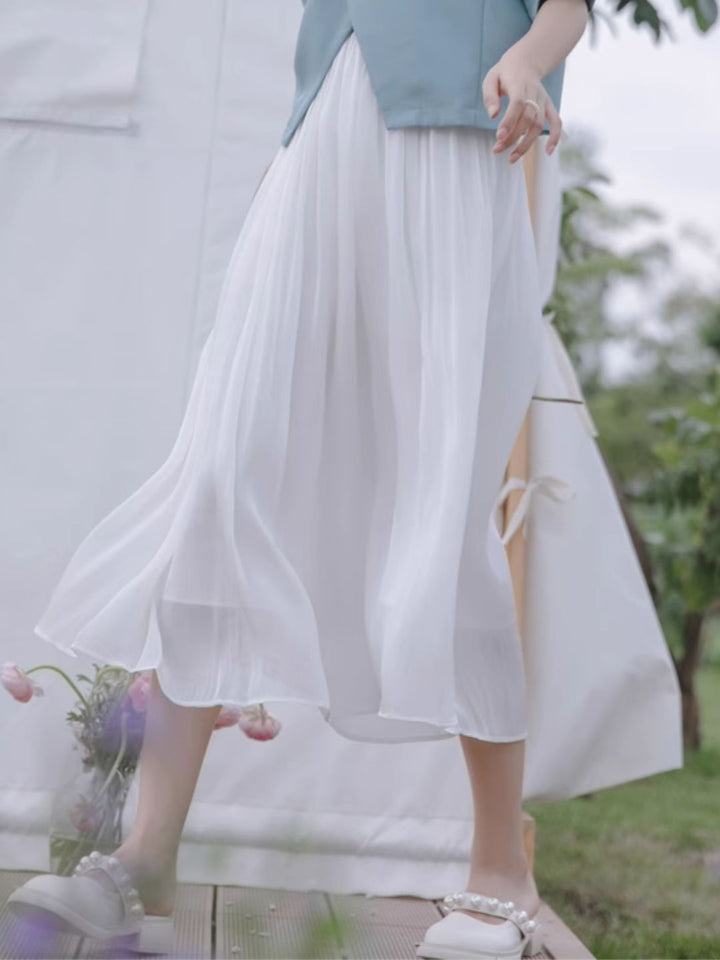 High Waist A-line Skirt