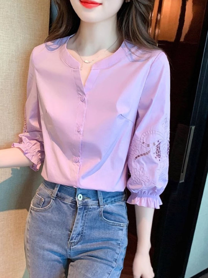 Chiffon Puff Sleeve Top