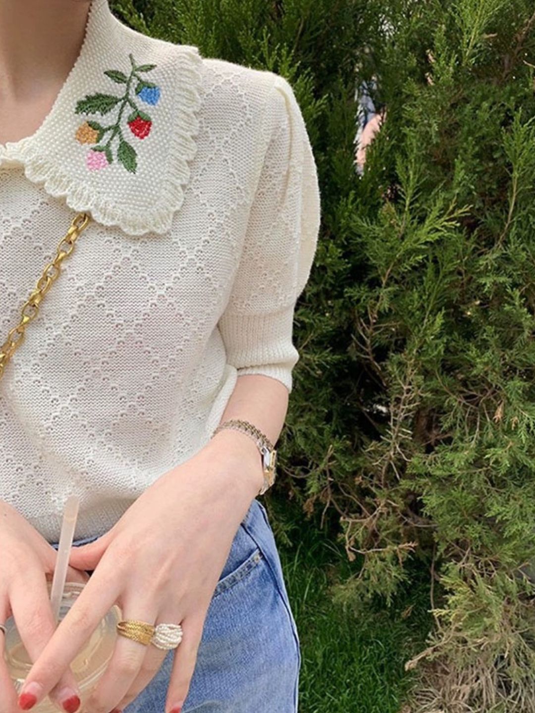 Embroidered Shirt - Half Sleeve