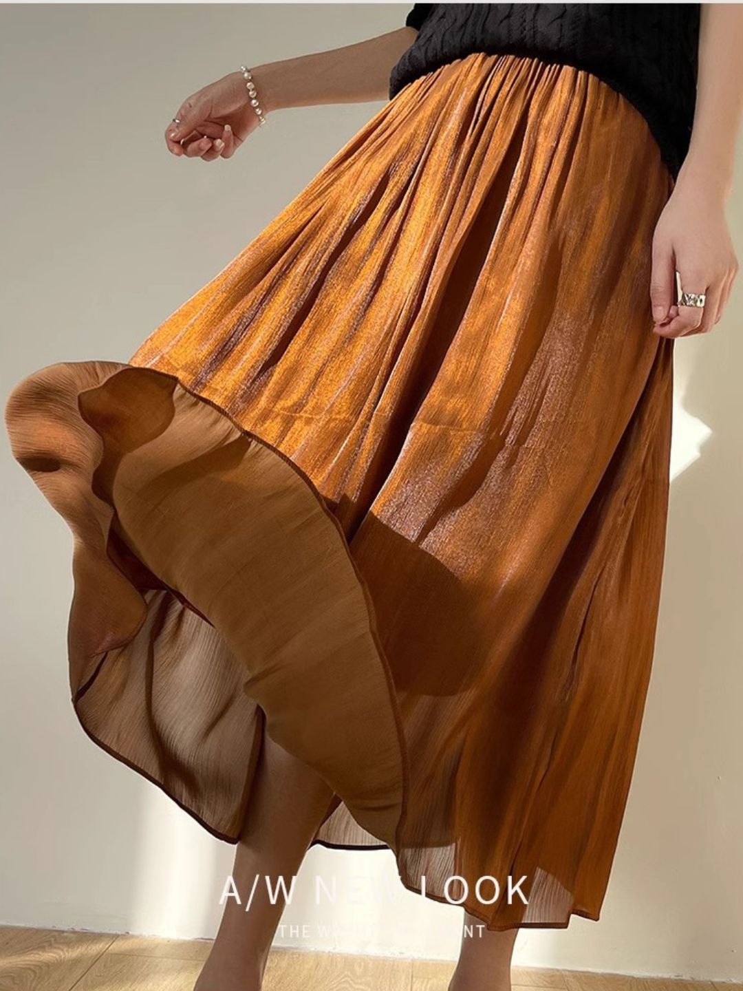 Temperament Mesh Skirt - White