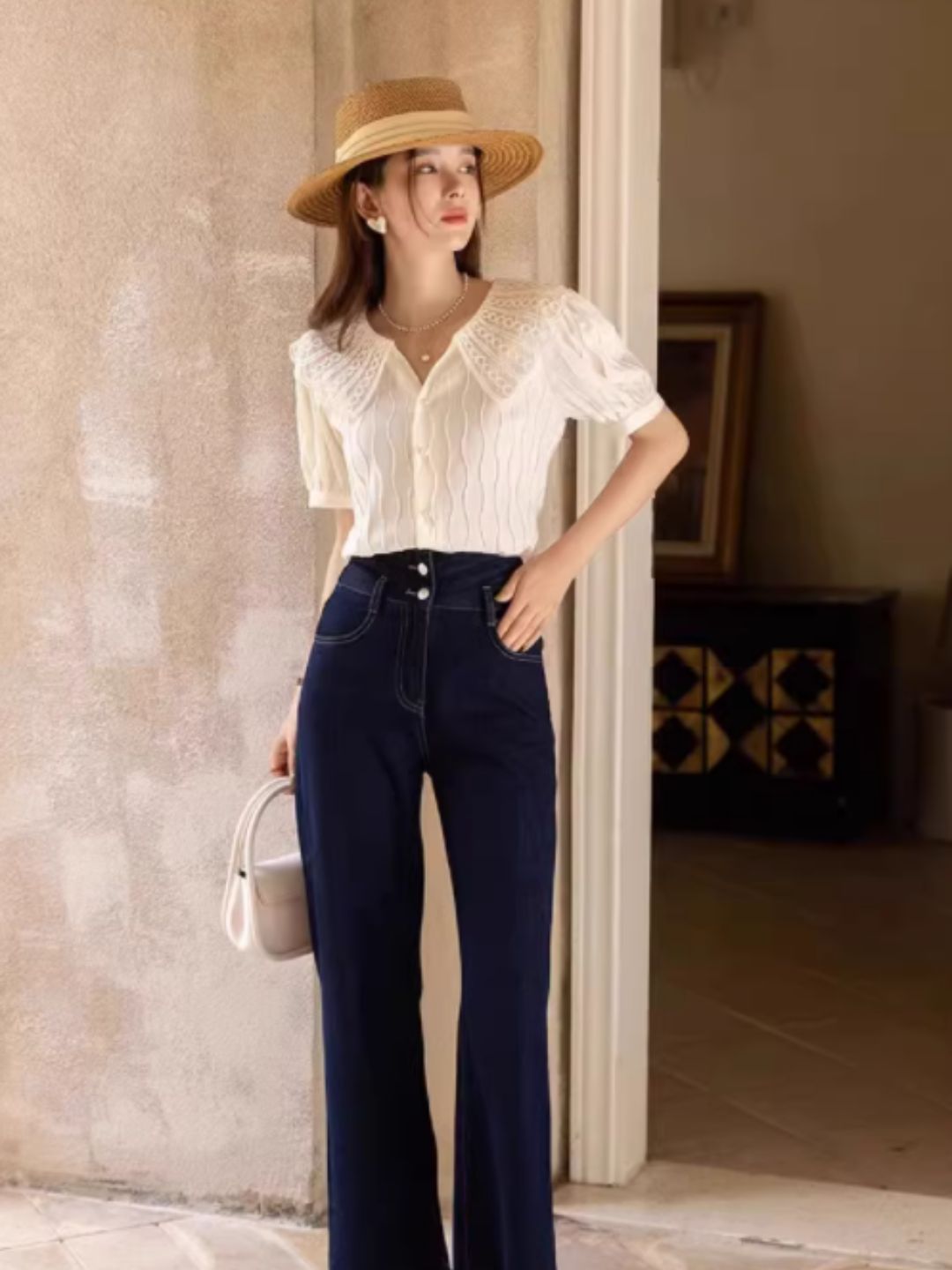 Retro Doll collar chiffon Blouse