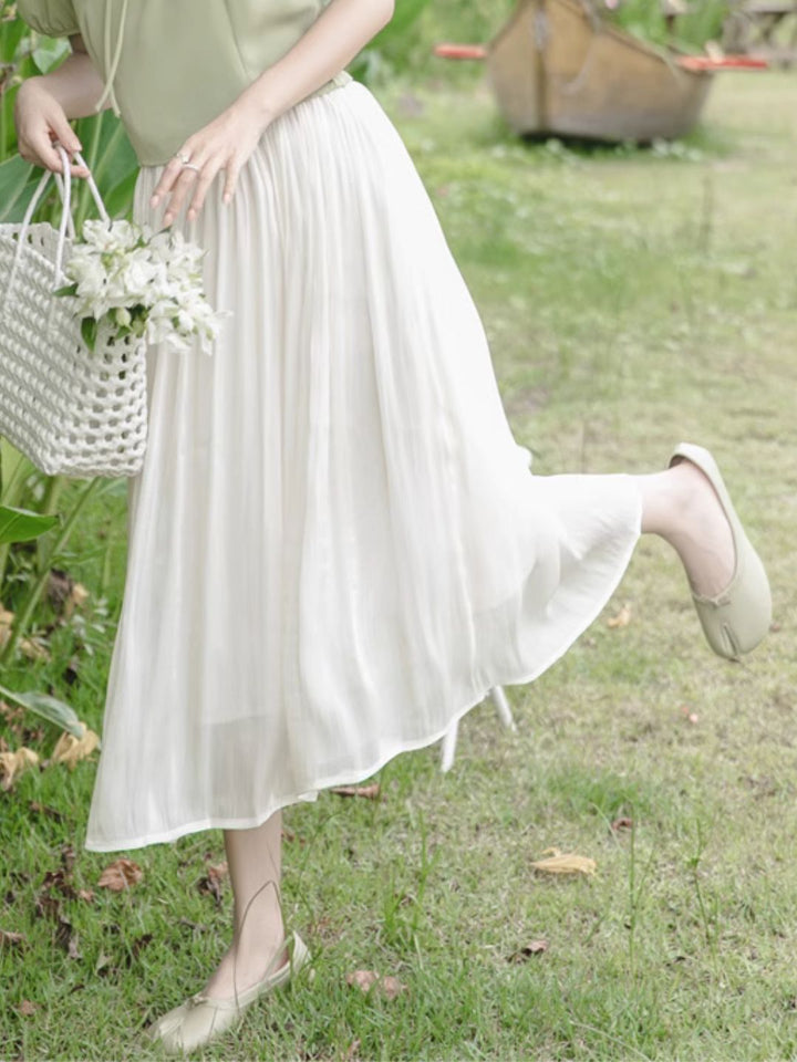 High Waist A-line Skirt