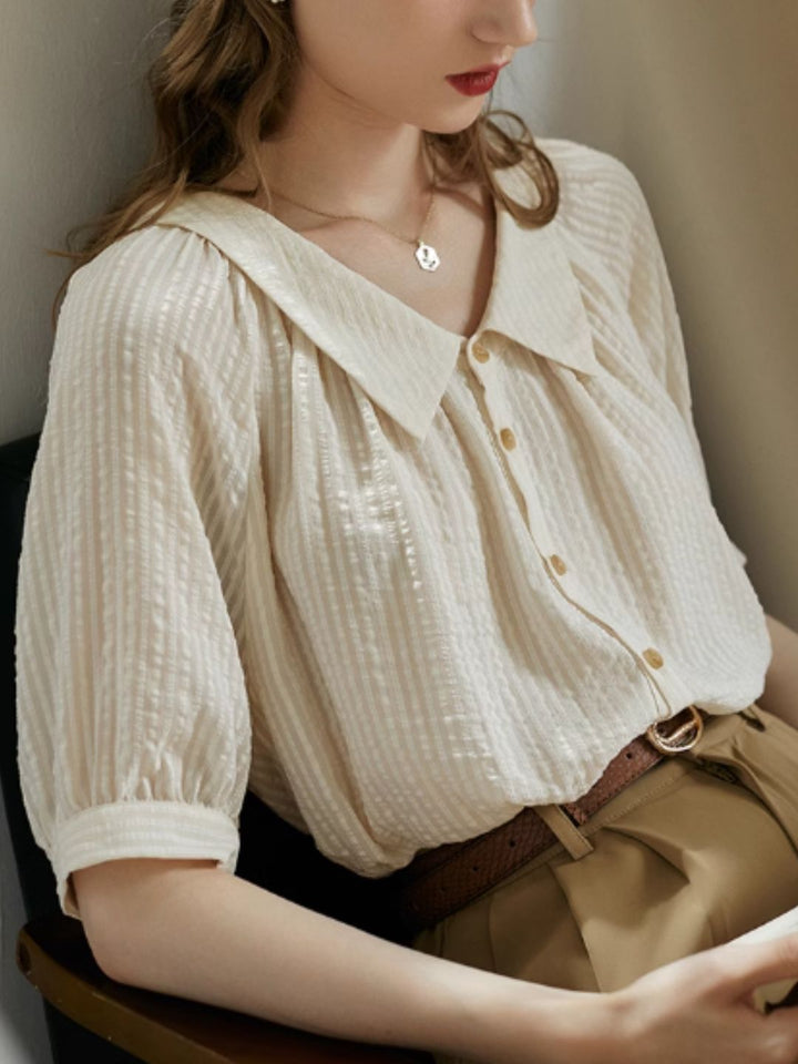 Textured Short-sleeved Shirt