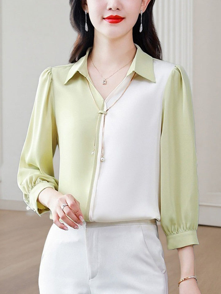 Elegant V-Neck Satin TOP