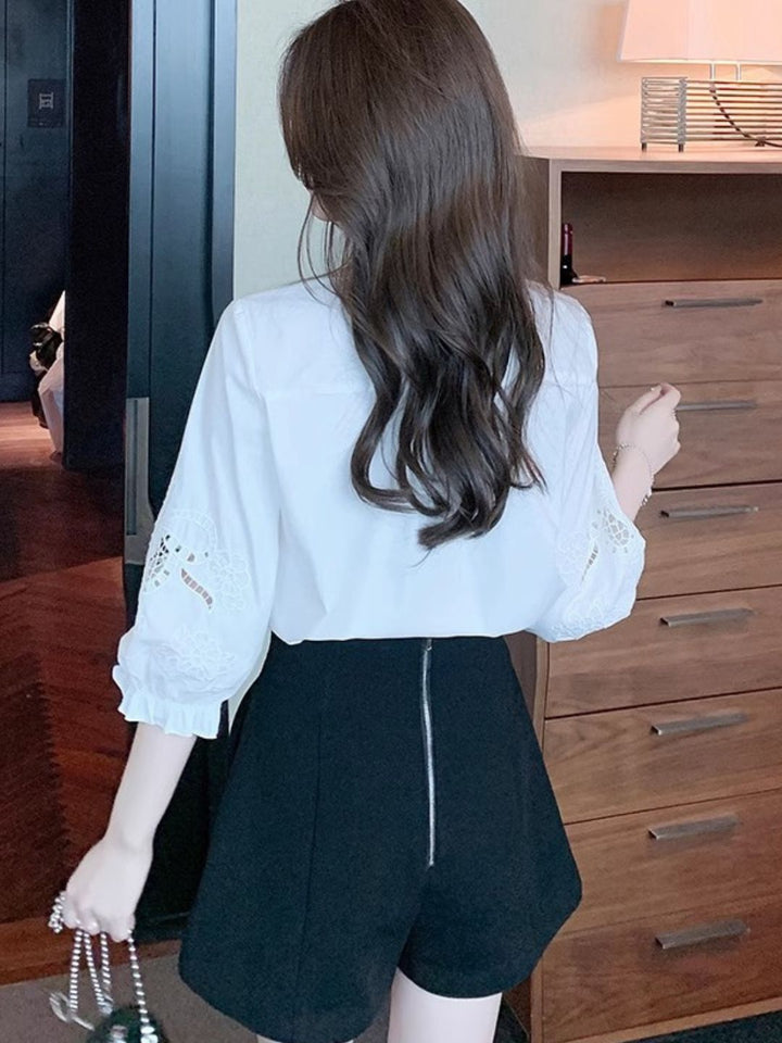 Chiffon Puff Sleeve Top