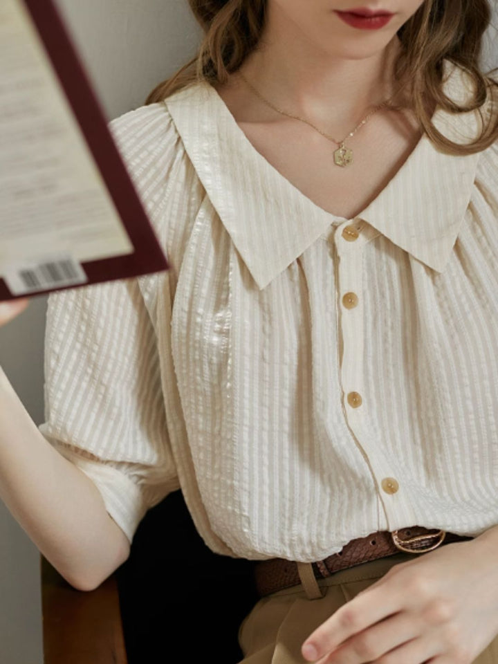 Textured Short-sleeved Shirt