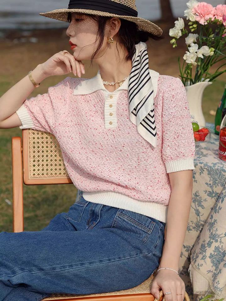 POLO Collar  Short Sleeves