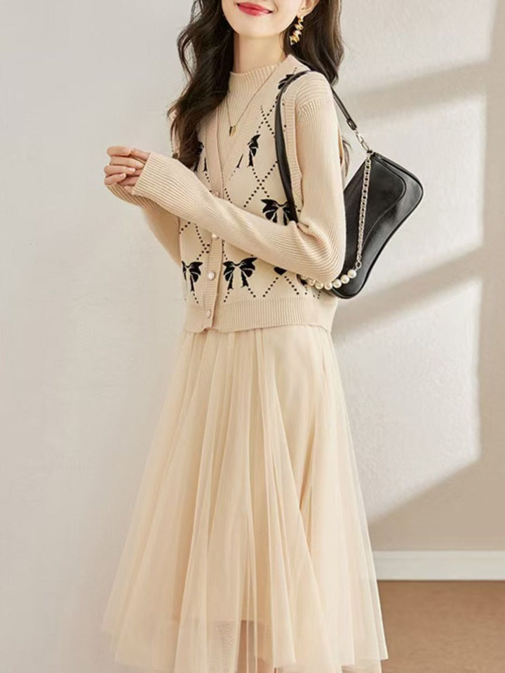 Fashion Knitted Two-piece Dress