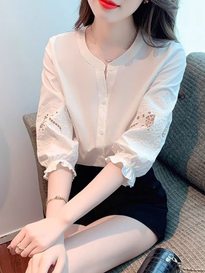 Chiffon Puff Sleeve Top