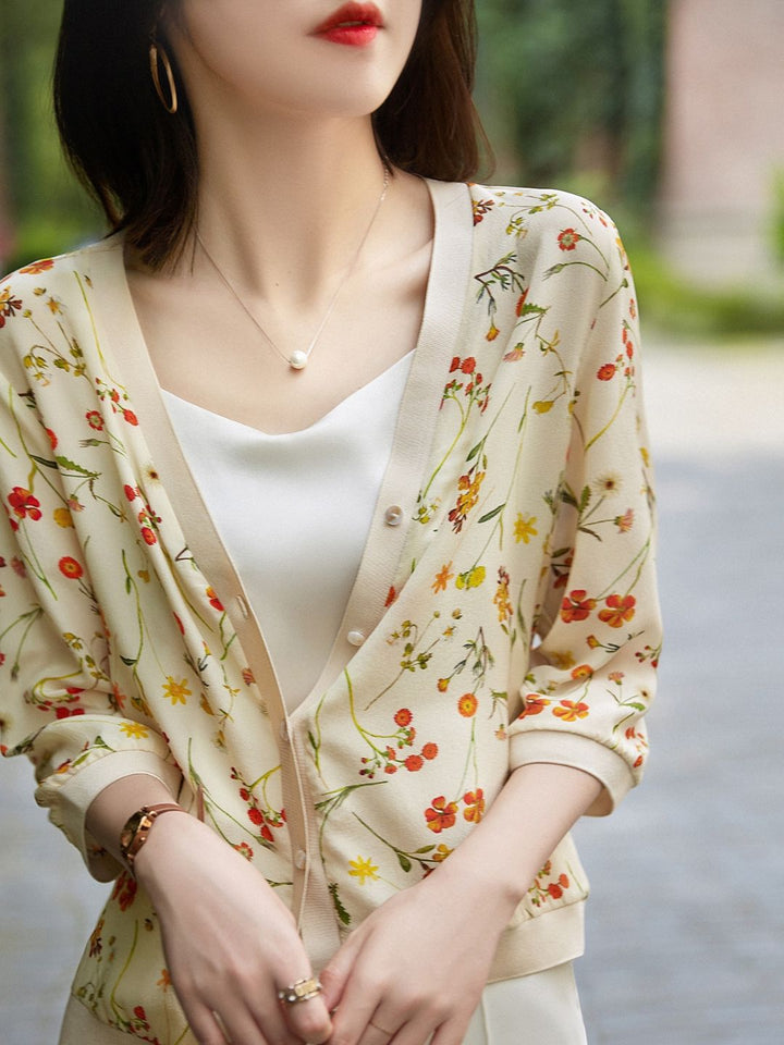 V-neck Floral Shirt