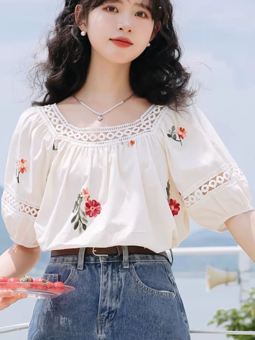 One Shoulder Loose Short Sleeve