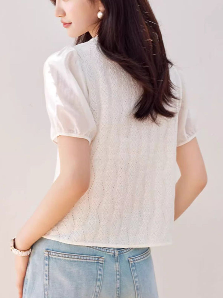 Temperament V-neck Chiffon Shirt