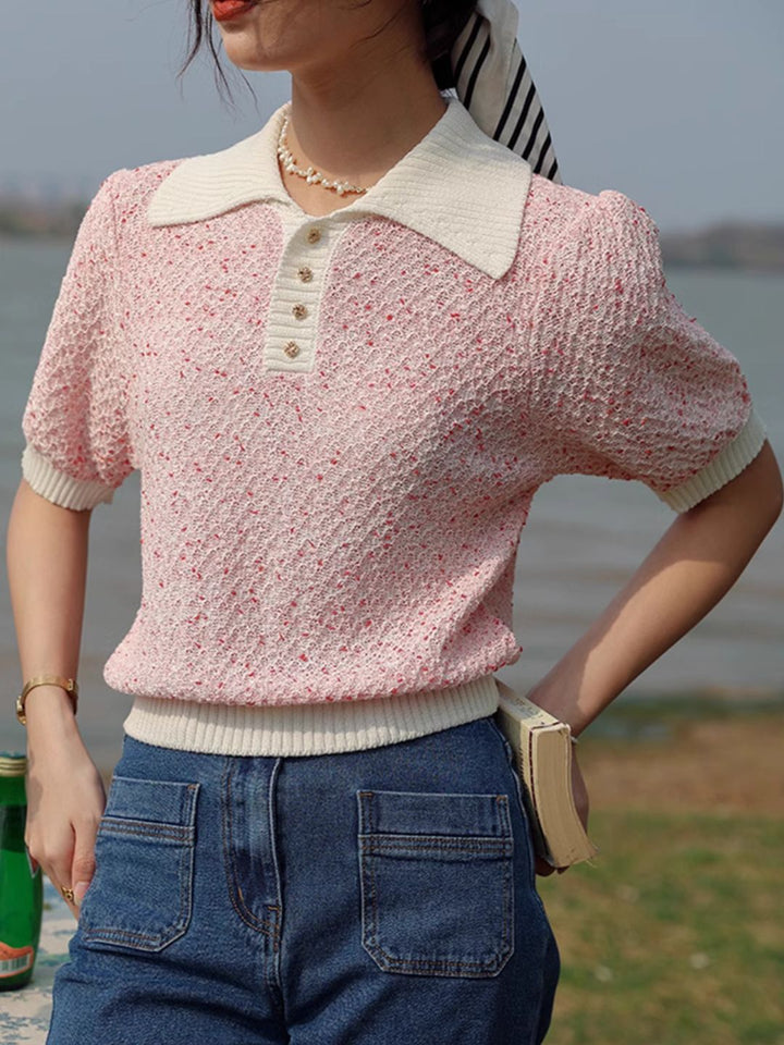 POLO Collar  Short Sleeves