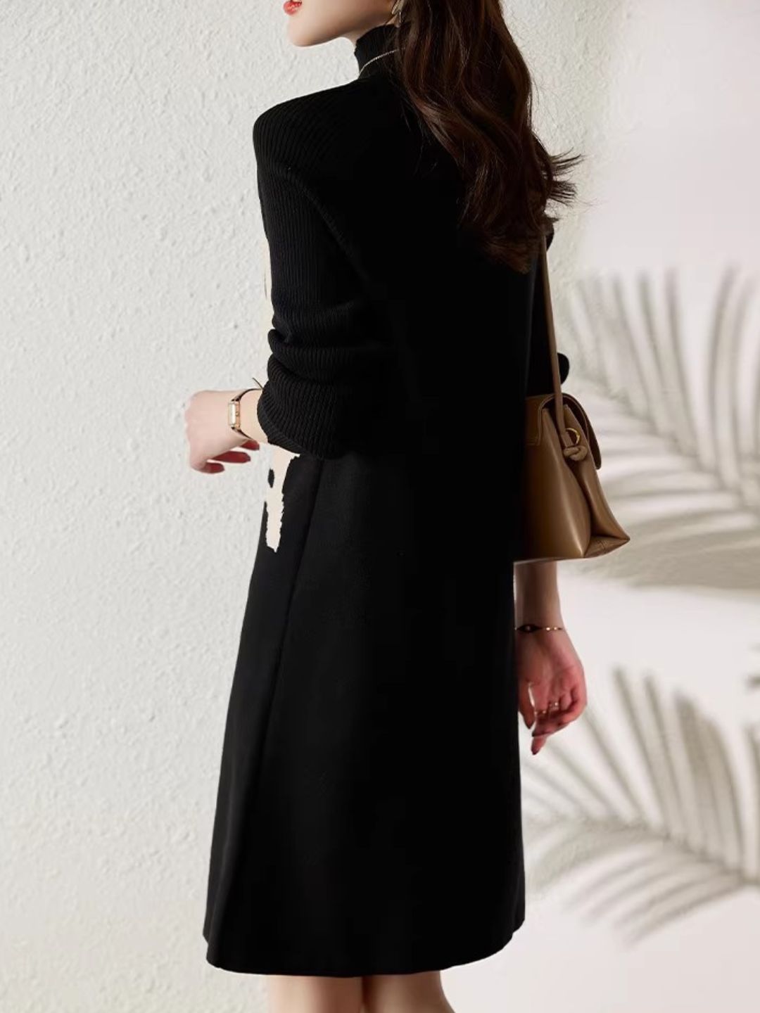 High Neck Knit Dress