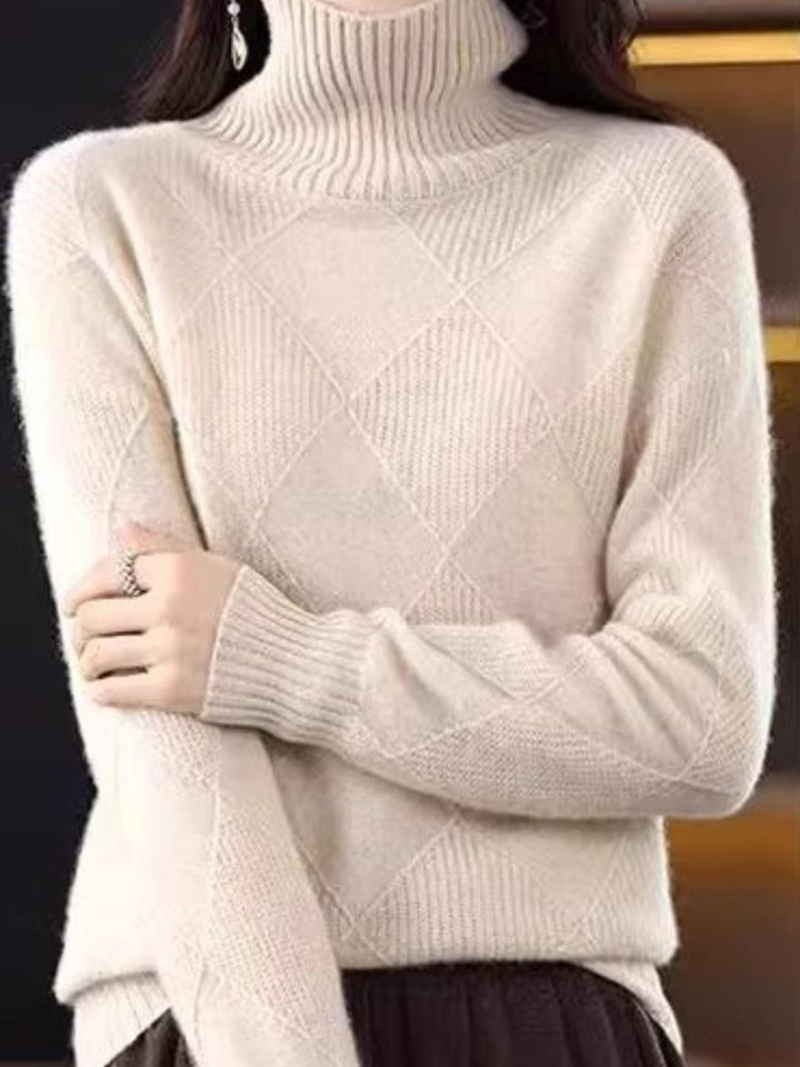 Loose Turtleneck Knitted Sweater