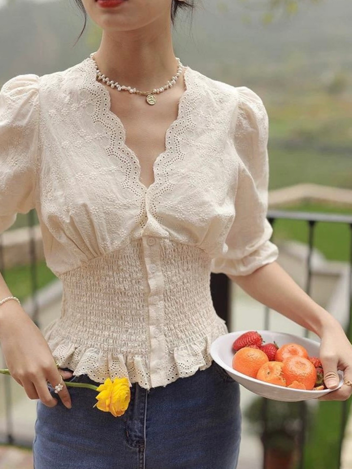 Lace V-neck Shirt