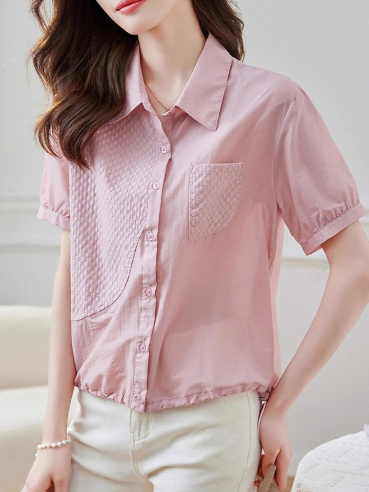 Fashion Lapel Short Sleeve Shirt