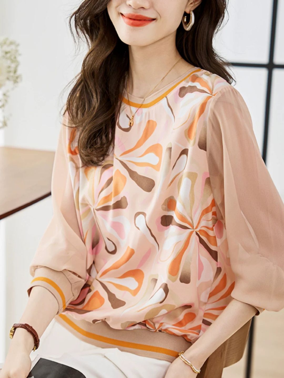 Loose Fashion Printed Top