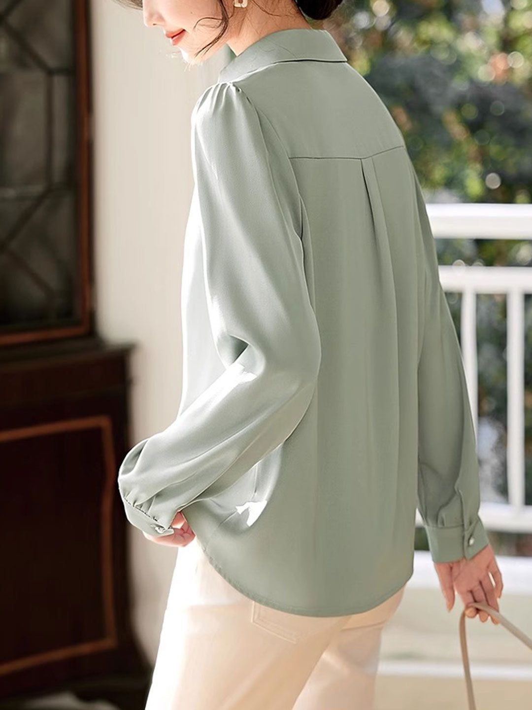 Elegant V-Neck Satin TOP