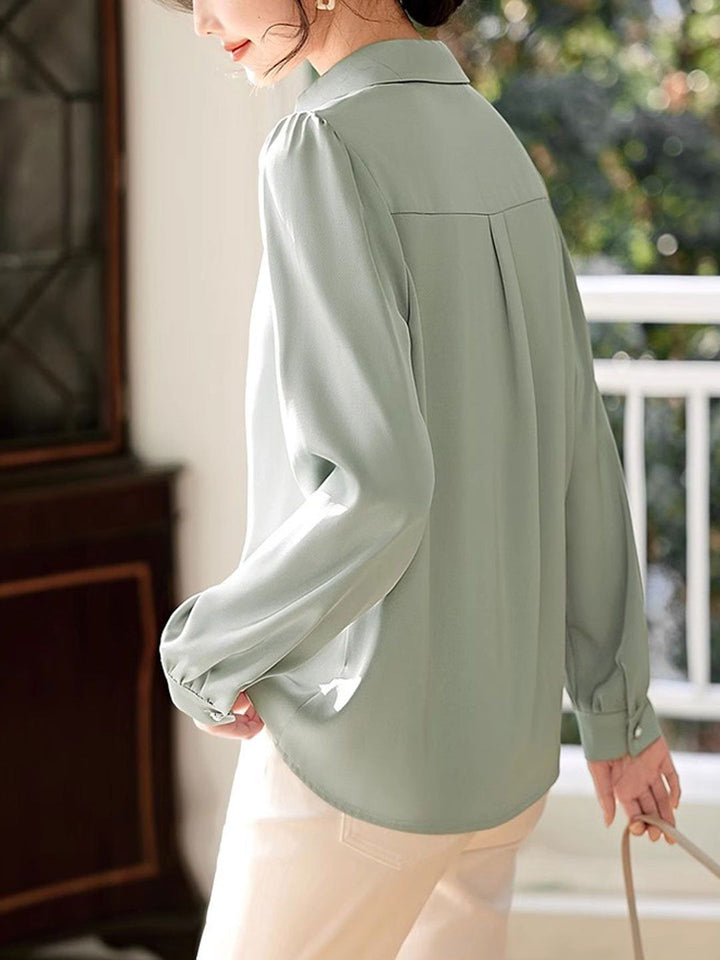 Elegant V-Neck Satin TOP