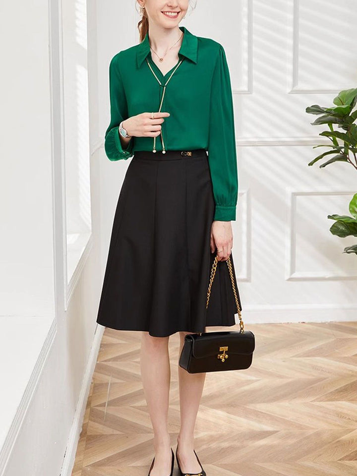 Elegant V-Neck Satin TOP