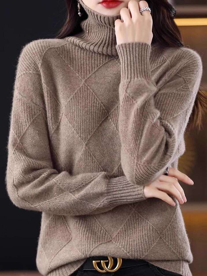 Loose Turtleneck Knitted Sweater