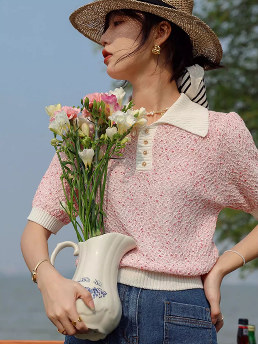 POLO Collar  Short Sleeves