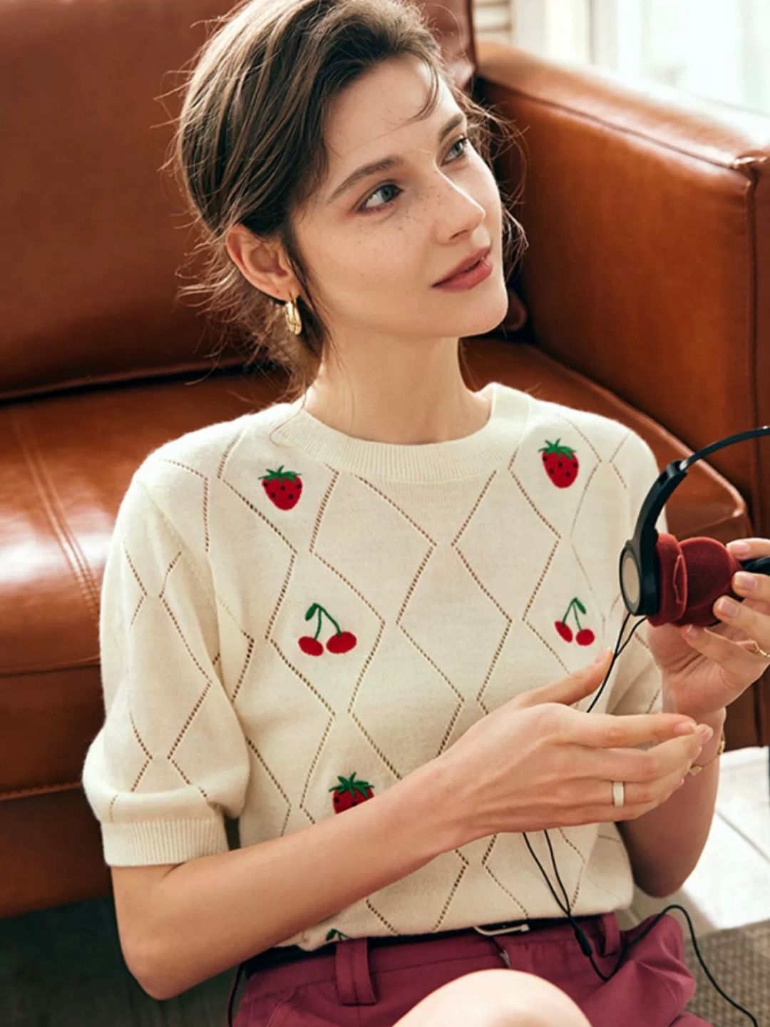 Embroidered Hollow Sweater