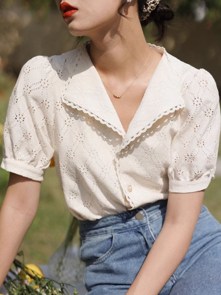 V-neck Short Sleeved Shirt