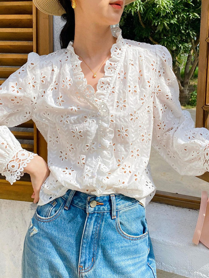 Light Luxury Simple Hollow Top