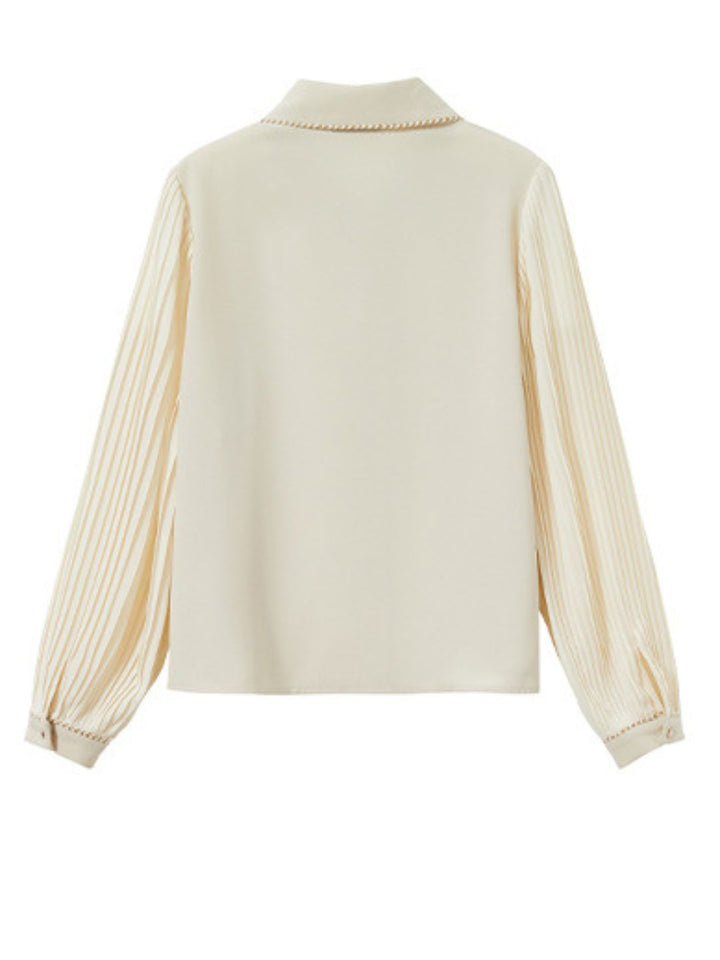 Elegant Puff Sleeve Lapel Shirt