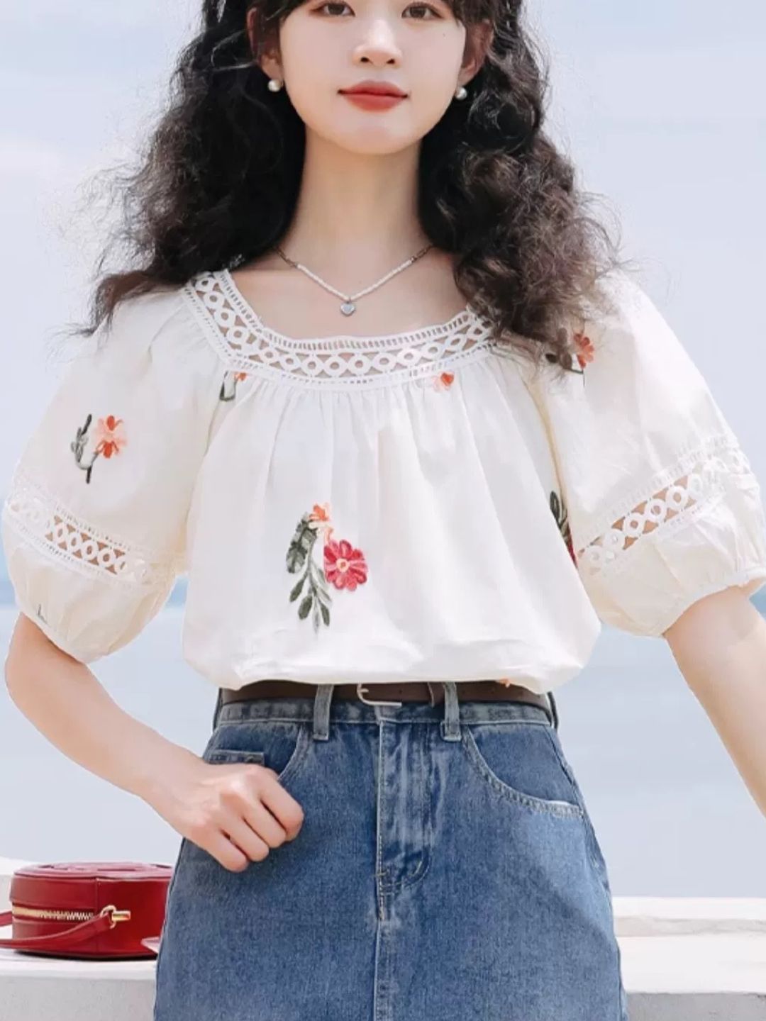 One Shoulder Loose Short Sleeve