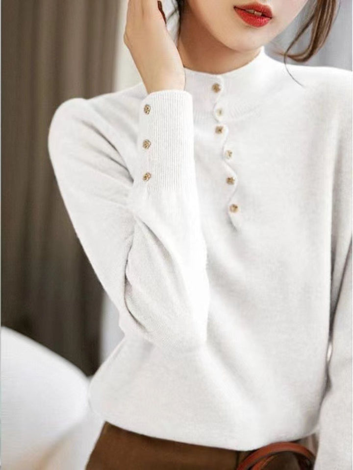 Classic Stylish Mock Neck Top