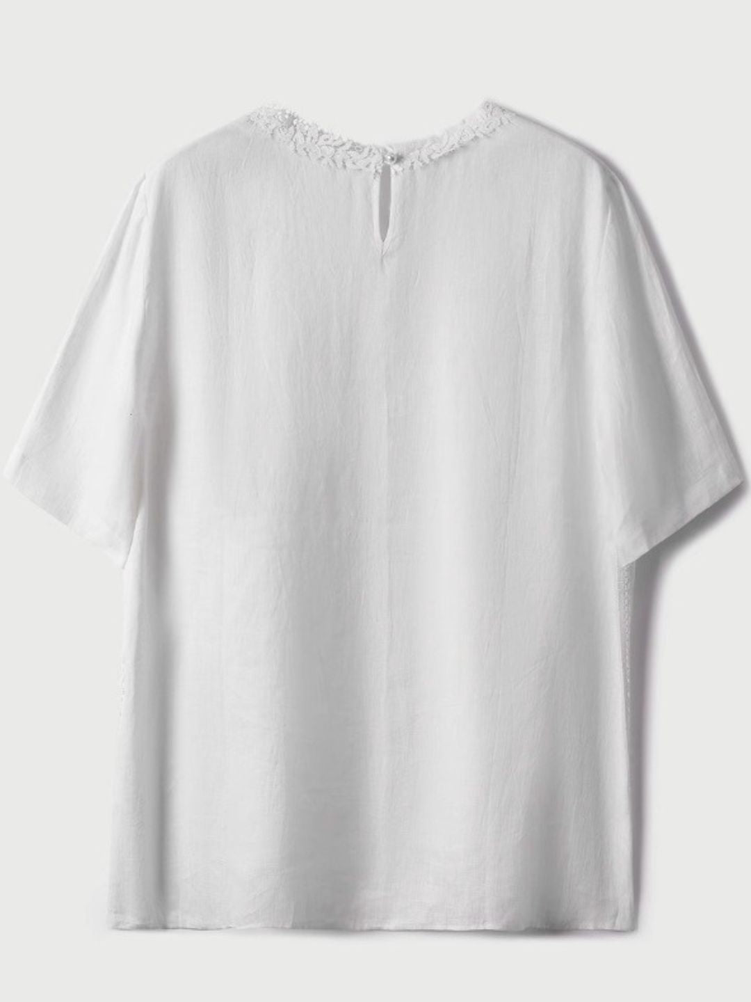 Lace Loose Crewneck Top