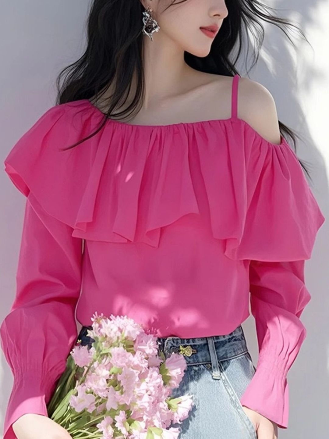 Ruffled Off-The-Shoulder Top
