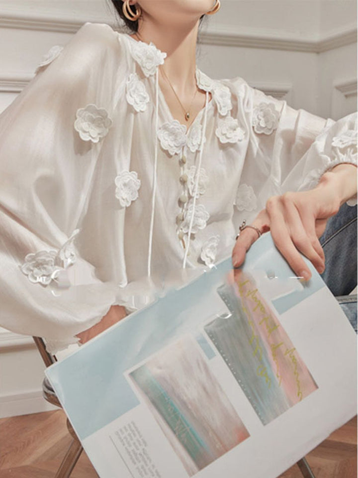 Embroidered Flower Top