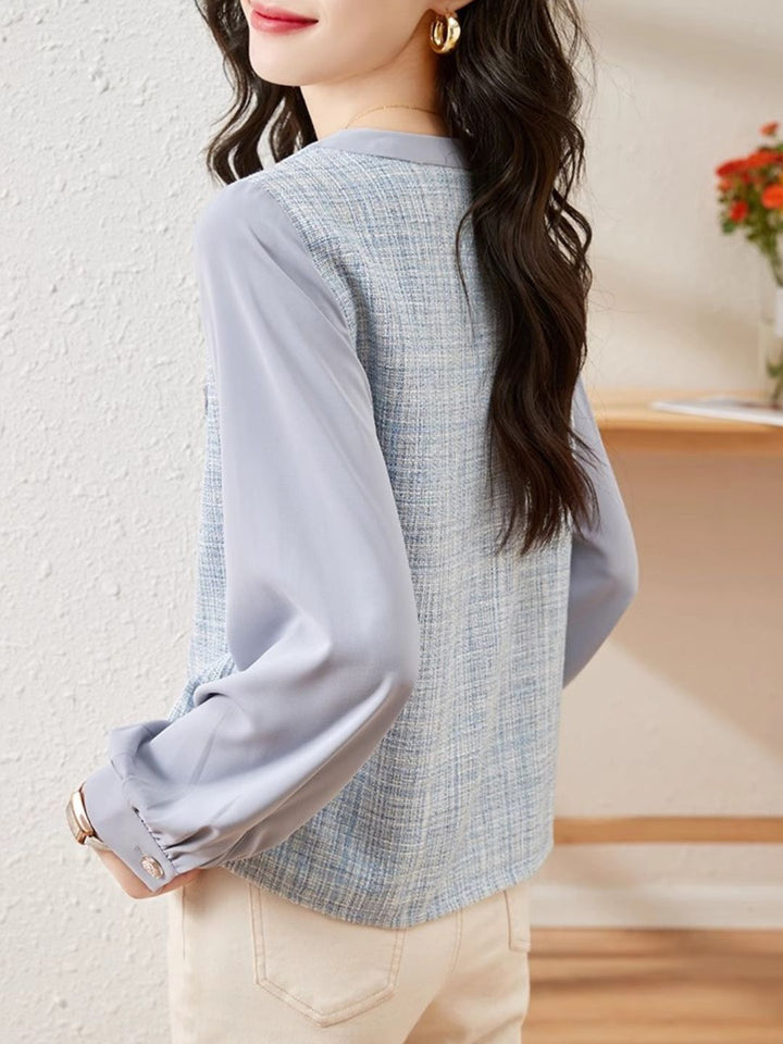 Slim Fit Long Sleeve Chiffon Shirt