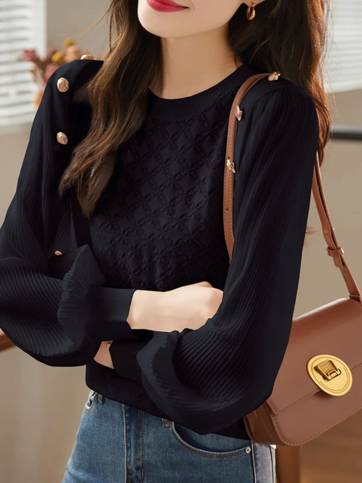 Loose Chiffon Shirt - White